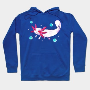 Sparkly Bubbly Watercolor Axolotl Hoodie